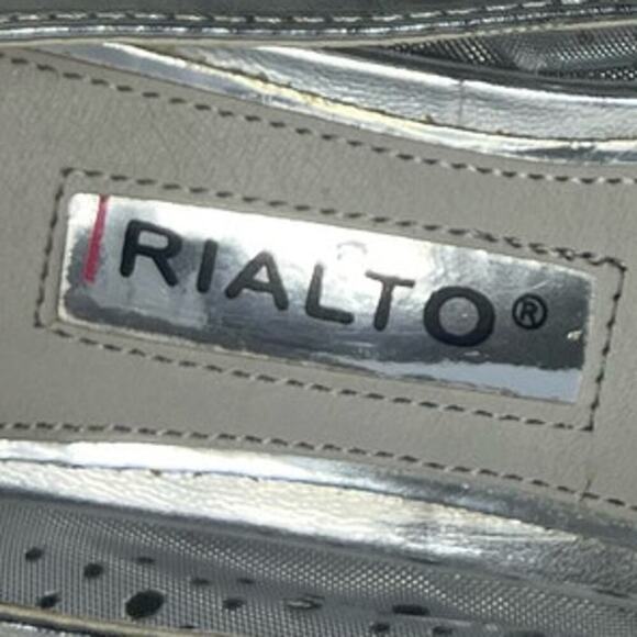 Rialto Angela Mesh Flats, Metallic Silver size 7.5 M, Breathable Comfort Insole - Picture 6 of 13